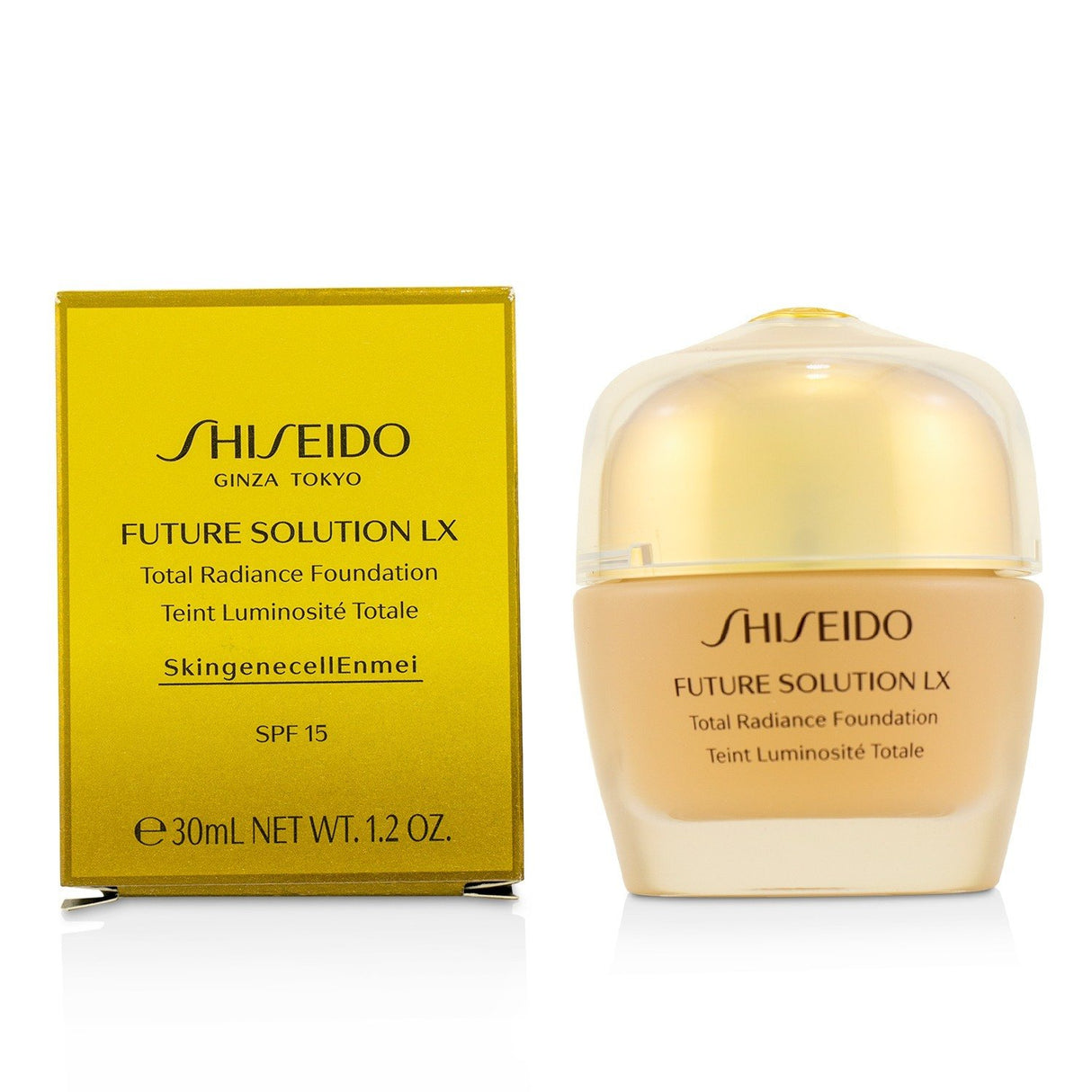 Shiseido Future Solution LX Total Radiance Foundation SPF15 #Neutral 2, a luxurious age-defying foundation for radiant skin.