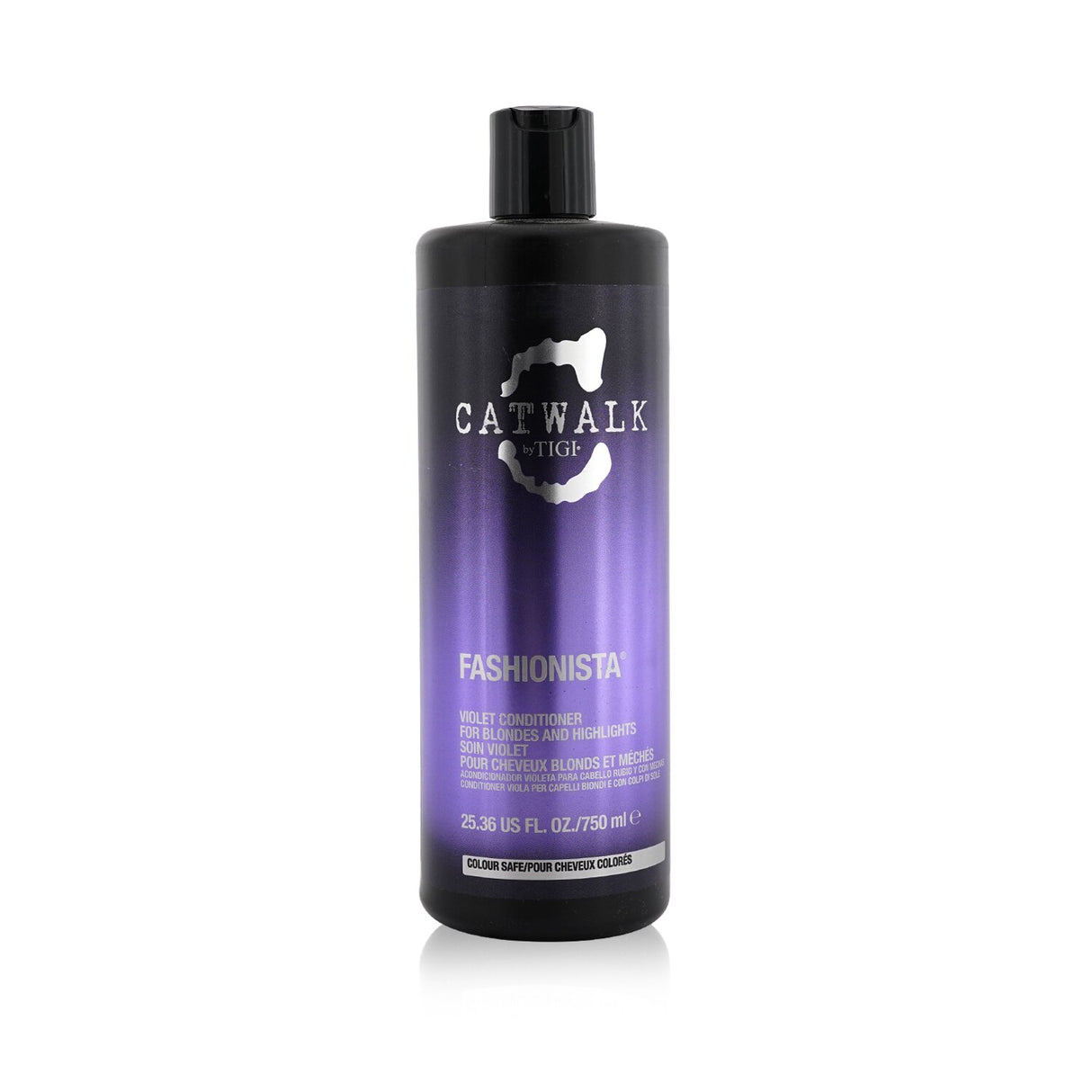 Violet conditioner for blondes, enhancing cool tones and shine while combating brassiness and providing moisture.