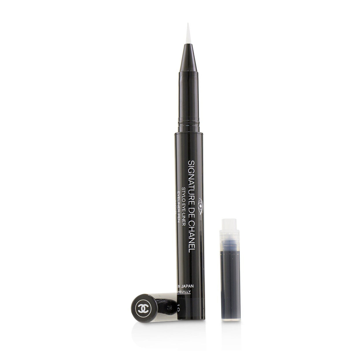 Chanel Signature De Chanel Intense Longwear Eyeliner Pen, #10 Noir, with precision applicator for bold, waterproof lines.