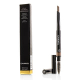 Chanel Stylo Sourcils Waterproof brow pen in Brun Clair features a tapered tip for defining and a spiral brush for blending.