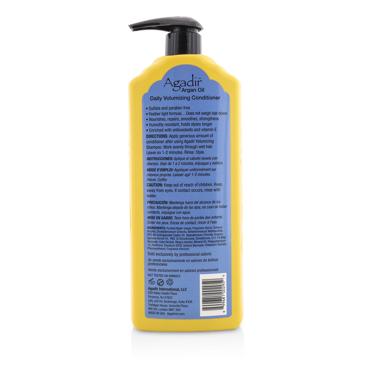 Agadir Argan Oil Daily Volumizing Conditioner in 1000ml, designed for all hair types, adds volume, shine, and effortless detangling.