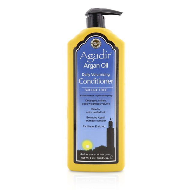 Agadir Argan Oil Daily Volumizing Conditioner in 1000ml, enhances volume, shine, and manageability for all hair types.