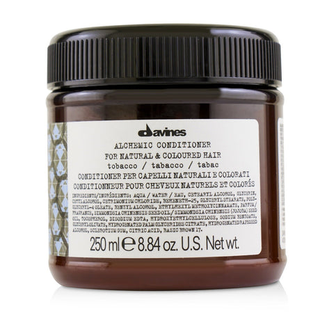 Davines Alchemic Conditioner in Tobacco shade enhances and conditions natural or colored golden and honey blonde hair.