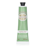 Luxurious L'Occitane Almond Delicious Hands cream in a 75ml tube, hydrates and scents with almond milk and flower fragrance.