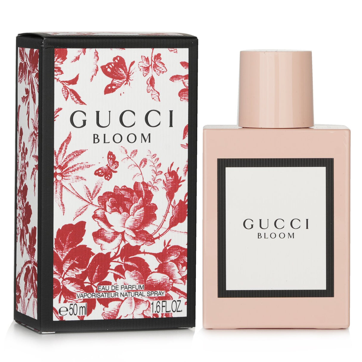 Gucci Bloom Eau De Parfum Spray 50ml, a floral fragrance with notes of orange, tuberose, and vanilla for elegant women.