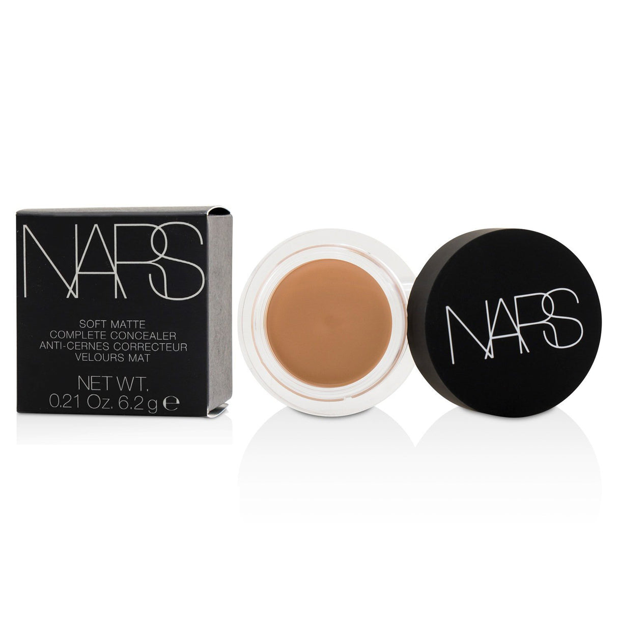 NARS Soft Matte Complete Concealer in #Honey, offering high coverage and a natural finish for flawless, youthful skin.