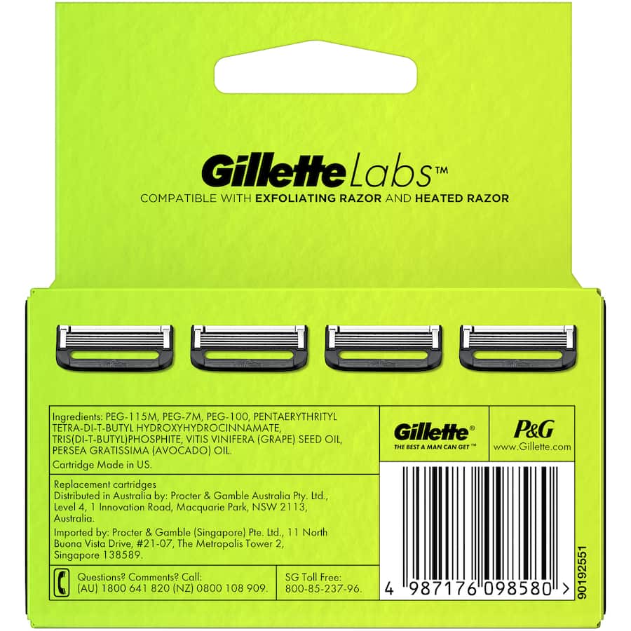 Gillette Labs Razor Blades  4pack