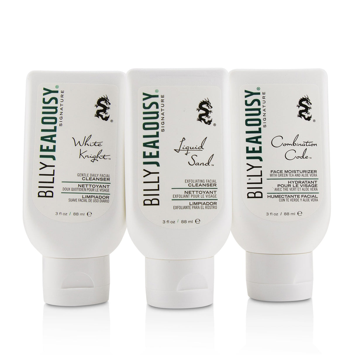Billy Jealousy Face3Some Kit includes 3 skincare essentials for a radiant, clean, and hydrated complexion. Ideal for all skin types.