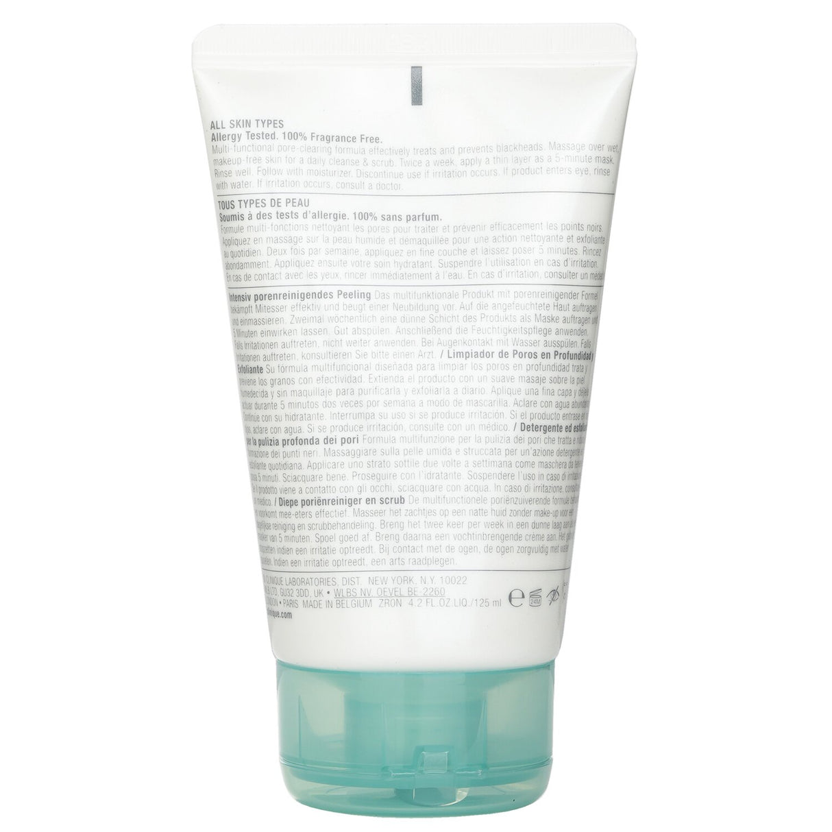 Clinique Blackhead Solutions 7 Days Cleanse & Scrub 125ml, an oil-free multi-purpose wash for clearer, radiant skin.