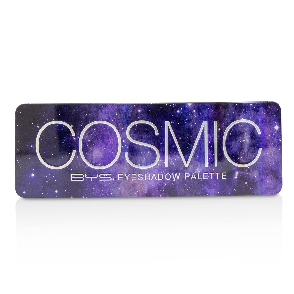 BYS Cosmic Eyeshadow Palette with 12 versatile shades, blending soft mattes and shimmers for creative makeup looks.