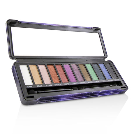 BYS Cosmic Eyeshadow Palette featuring 12 versatile shades from mattes to shimmers for endless look combinations.