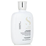 AlfaParf Semi Di Lino Diamond Shampoo in a 250ml bottle, designed to gently cleanse and enhance shine for normal hair.