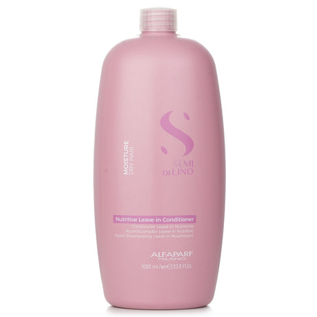 Hydrating leave-in conditioner for dry hair, enhancing shine and color while improving manageability and softness.