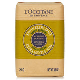 L'Occitane Shea Butter Extra Gentle Soap bar with verbena scent, nourishing, hydrating, suitable for all skin types.