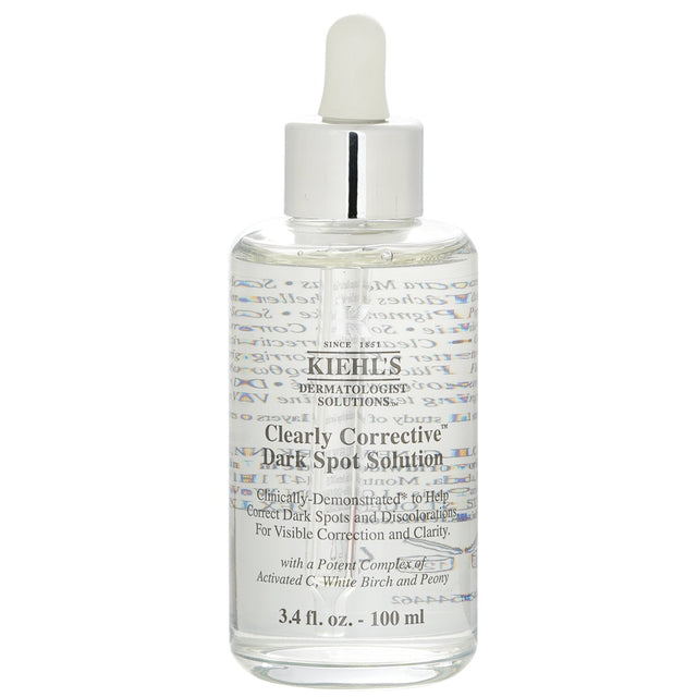 Kiehl's Clearly Corrective Dark Spot Solution serum for Asian skin, reducing dark spots and promoting an even complexion.