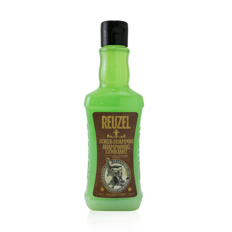 Revitalizing Reuzel Scrub Shampoo for men, 350ml, offers an exfoliating cleanse, removing buildup while moisturizing hair and scalp.