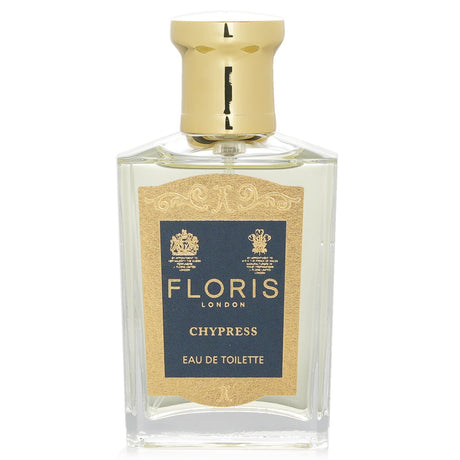 Floris Chypress Eau De Toilette Spray 50ml, a luxurious chypre floral scent for all occasions, featuring vibrant citrus and warm floral notes.