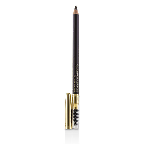 Lancôme Brow Shaping Powdery Pencil #08 Dark Brown, double-ended for filling and grooming brows, ensuring a flawless natural look.