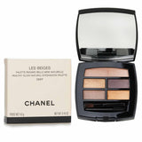 Chanel Les Beiges palette with five shades for versatile looks, offering a silky texture and radiant glow for luminous eyes.