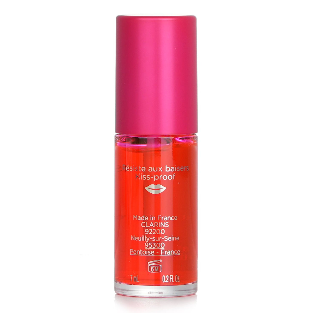 Clarins Water Lip Stain #01 Rose Water, 7ml, features a vibrant pink color, hydrating formula, and buildable coverage for lasting wear.