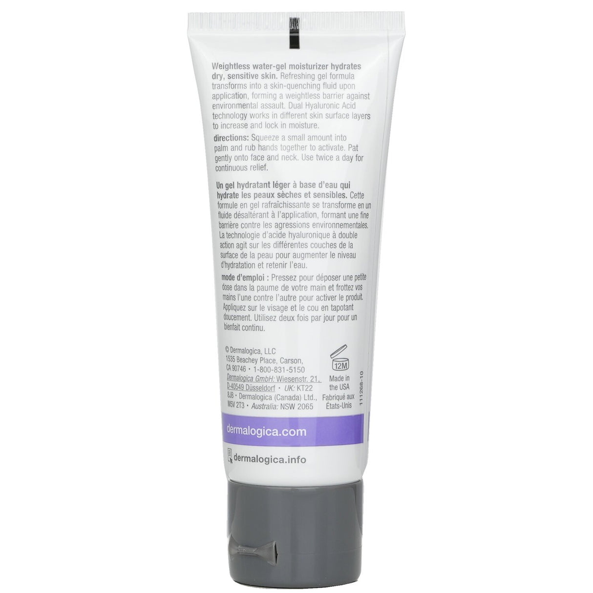 Lightweight, soothing water-gel moisturizer for sensitive skin, enriched with Dual Hyaluronic Acid for intense hydration.