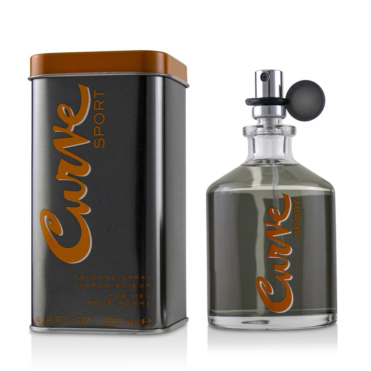 Refreshing Liz Claiborne Curve Sport Cologne Spray for men, featuring fruity and woody notes in a 125ml bottle.