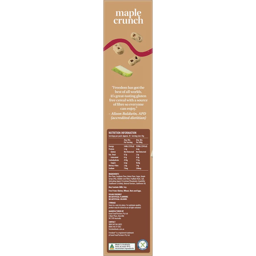 Freedom Classic Cereal Maple Crunch Gluten Free