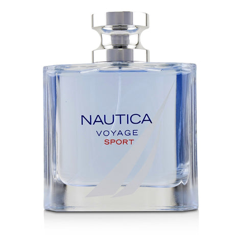 Nautica Voyage Sport Eau De Toilette in 100ml bottle, a fresh woody aromatic fragrance for adventurous men.