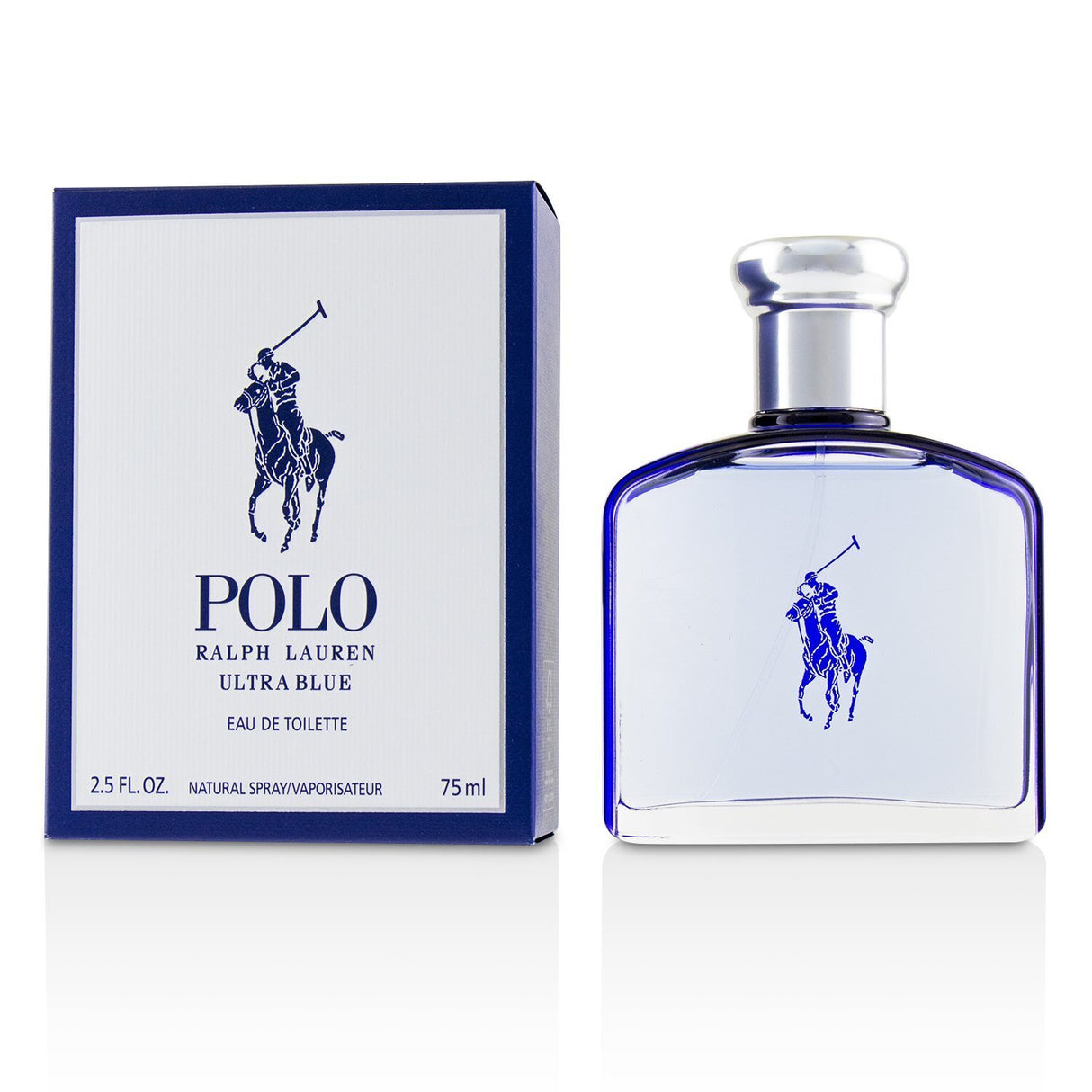 Ralph Lauren Polo Ultra Blue Eau De Toilette, 75ml, features refreshing cedrat and salty notes for an elegant, vibrant scent.