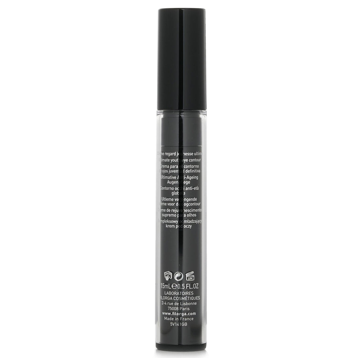 Filorga Eyes-Absolute Eye Cream in 15ml, featuring a cryo texture, peptides, and plant extracts for youthful, lifted eyes.