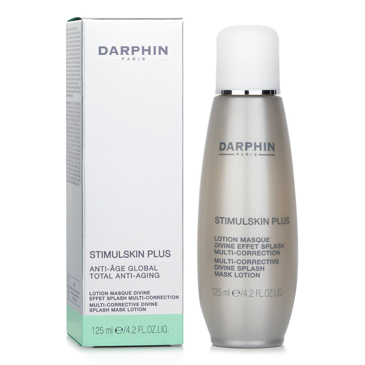 Darphin Stimulskin Plus Mask: luxurious anti-aging facial lotion with 86% natural ingredients for firmer, radiant skin.