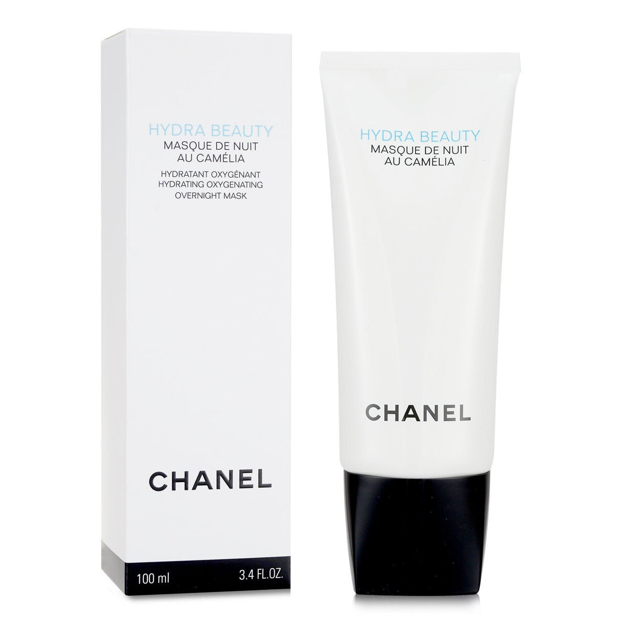 Luxurious Chanel overnight mask with Camellia extract, hydrates and revitalizes skin for a fresh, glowing complexion.