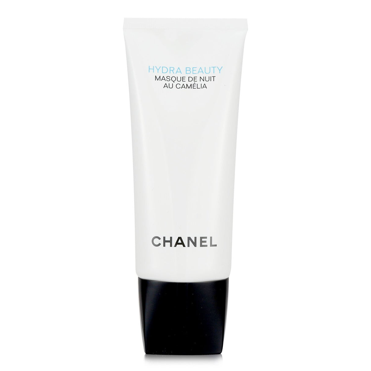 Chanel Hydra Beauty overnight mask, enriched with Camellia extract for hydrated, revitalized, and glowing skin.