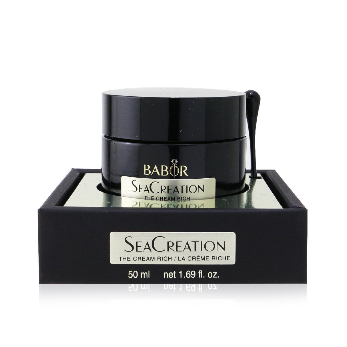 Luxurious anti-aging cream with rich consistency, deep-sea ingredients, firms skin, and enhances a fresh rosy glow.