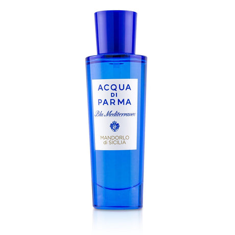 Luxurious Acqua Di Parma Blu Mediterraneo Eau De Toilette with Sicilian almond, fresh floral notes, and warm cedarwood base.