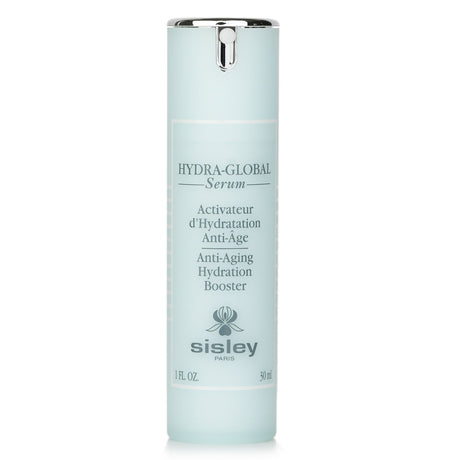 Sisley Hydra-Global Serum in 30ml bottle, an anti-aging hydration booster for a youthful glow and improved skin texture.