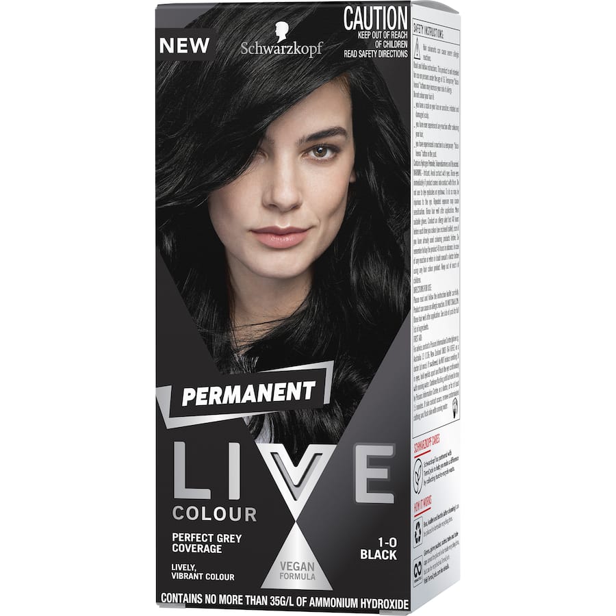 Schwarzkopf Live Colour Permanent Hair Colour Black