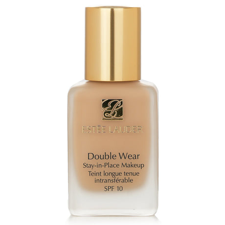 Estee Lauder Double Wear foundation in Buff (2N2) offers medium coverage, SPF 10, and a semi-matte finish for a flawless look.