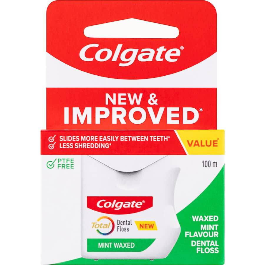 Colgate Dental Floss Mint Waxed 100m