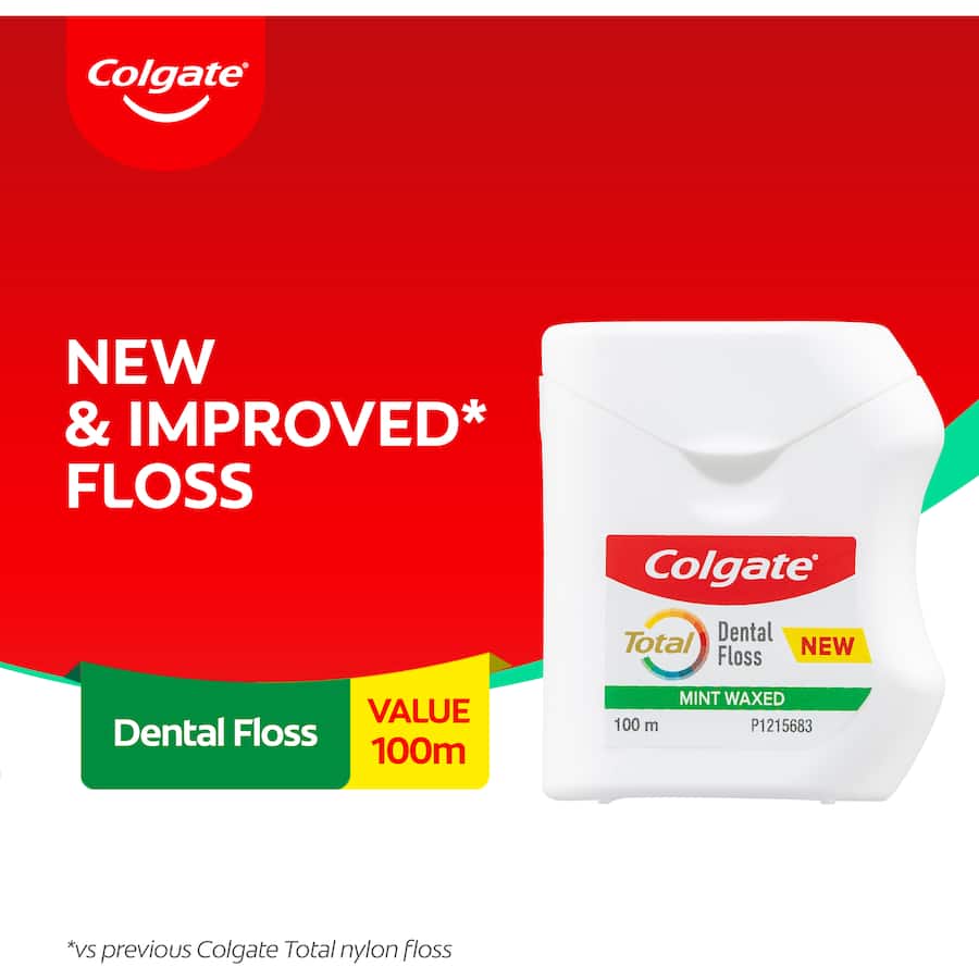 Colgate Dental Floss Mint Waxed 100m