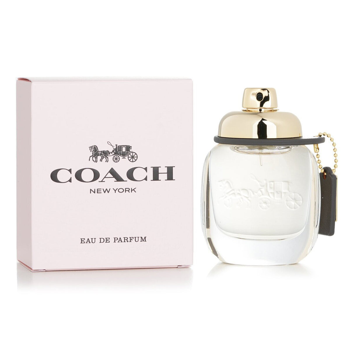 Coach Eau De Parfum Spray 30ml, a floral fragrance with raspberry, rose, and suede, embodying modern femininity and NYC style.