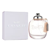 Coach Eau De Toilette Spray 90ml, a floral fruity fragrance for women, featuring notes of pear, rose, and musk, perfect for spring.