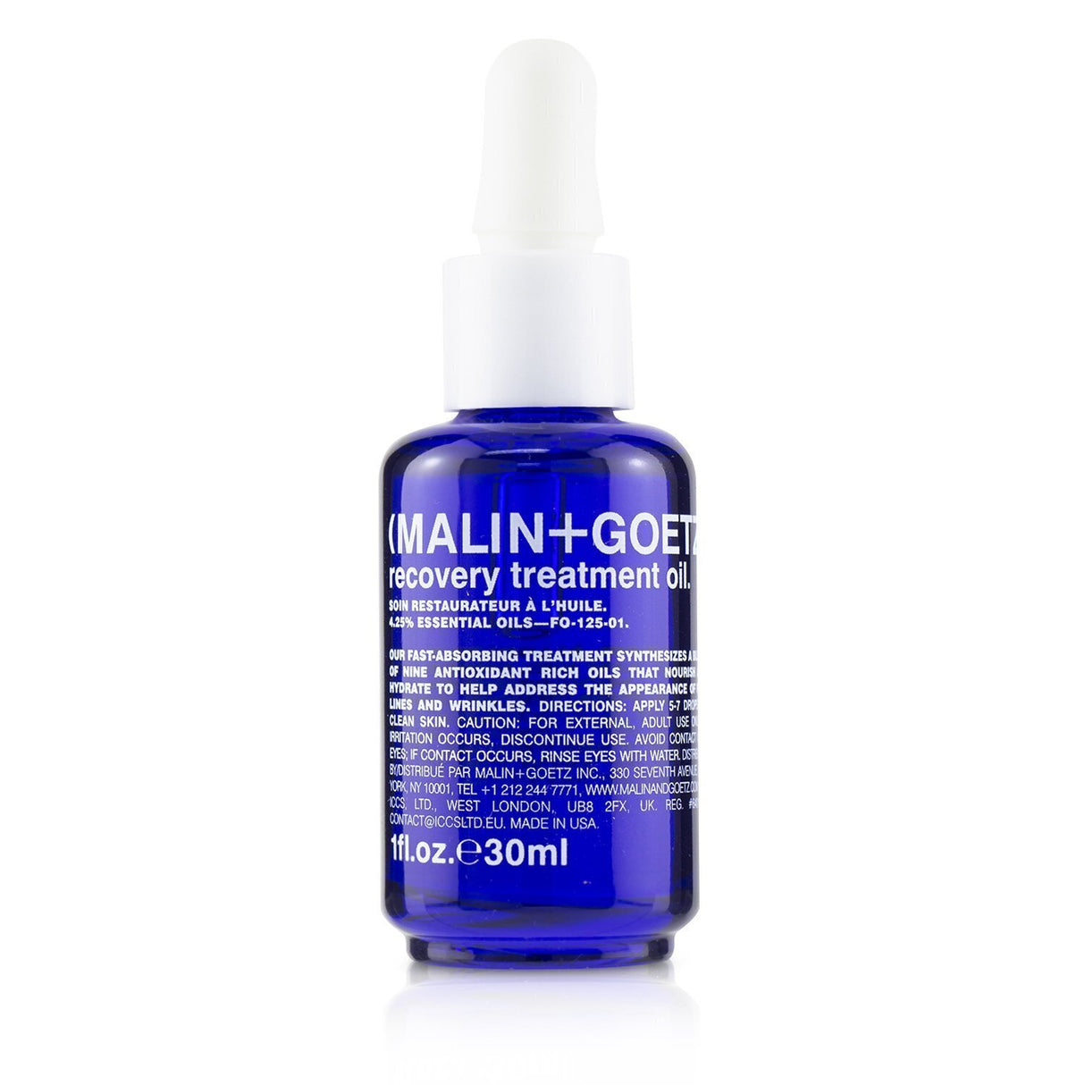 MALIN+GOETZ Recovery Treatment Oil: a 30ml multi-tasking facial oil for deep hydration, skin rejuvenation, and a youthful appearance.