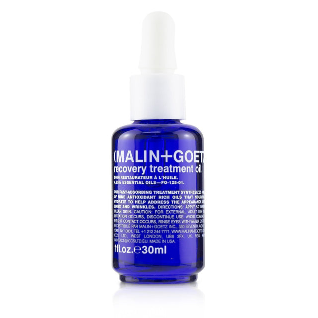 MALIN+GOETZ Recovery Treatment Oil: a 30ml multi-tasking facial oil for deep hydration, skin rejuvenation, and a youthful appearance.