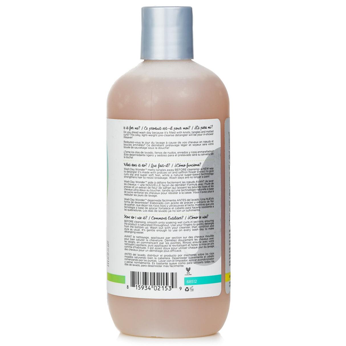 Silky pre-cleanse detangler for all curl types, enriched with Saffron Flower and Pracaxi Oil for softness and shine.