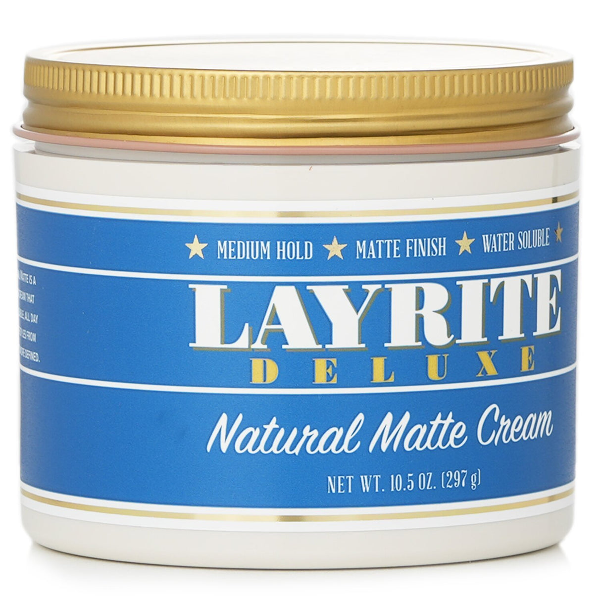 Layrite Natural Matte Cream (Medium Hold, Matte Finish, Water Soluble) 297g/10.5