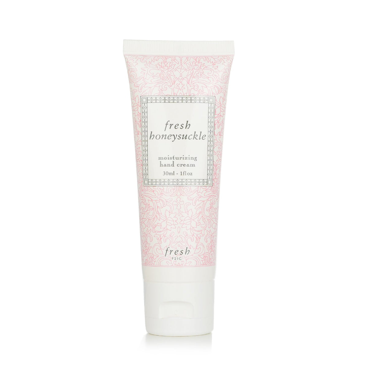 Honeysuckle hand cream in a 30ml tube, offering hydration and nourishment for soft, healthy hands and a floral scent.