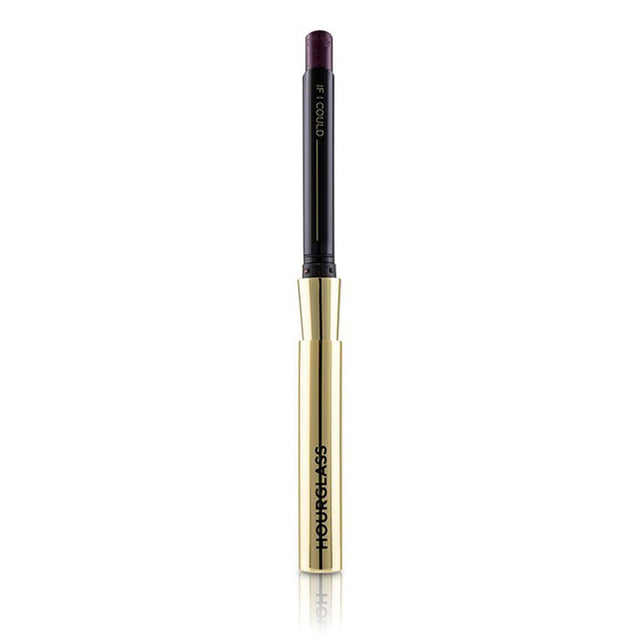 HourGlass Confession Ultra Slim Lipstick in #If I Could, a true plum shade with creamy finish in a chic gold applicator.