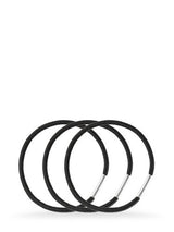 Lady Jayne Black Elastics - 24 durable hair ties for fine hair, offering a firm hold and comfort for various styles.