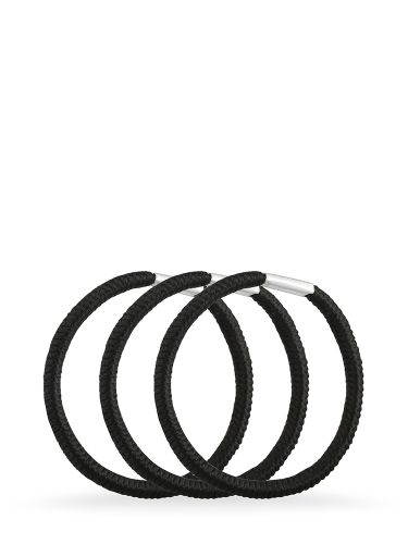 Black thick elastics from Lady Jayne, pack of 12, designed for durable hold and comfort in thick hair styling.